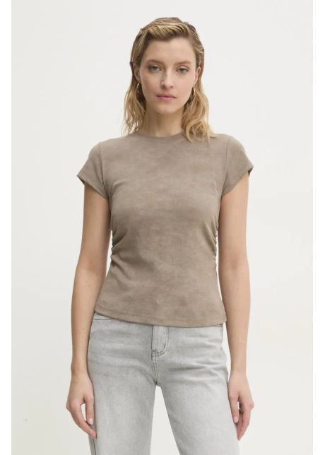 Answear lab tricou femei culoarea bej