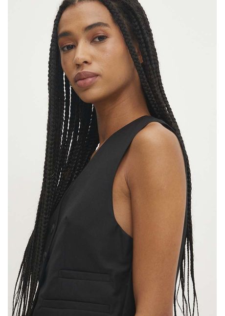 Answear lab vesta culoarea negru un singur rand de nasturi