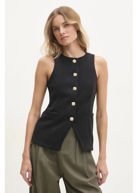 Answear lab vesta culoarea negru un singur rand de nasturi