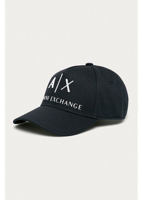 Armani exchange apc culoarea albastru marin cu imprimeu