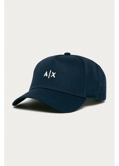 Armani Exchange șapcă culoarea albastru marin, cu imprimeu