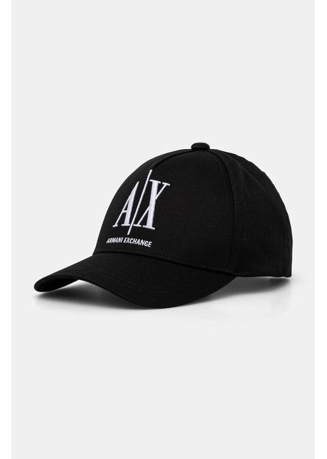 Armani exchange apc de baseball din bumbac culoarea negru cu imprimeu