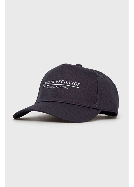 Armani exchange apc din bumbac culoarea albastru marin cu imprimeu