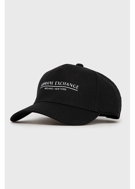 Armani exchange apc din bumbac culoarea negru cu imprimeu