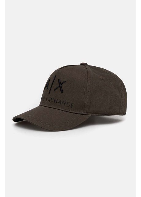 Armani exchange apc din bumbac culoarea verde cu imprimeu