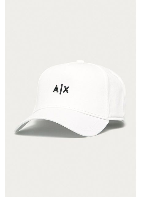 Armani exchange caciula culoarea alb cu imprimeu
