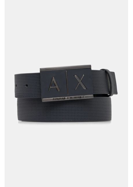 Armani exchange curea de piele barbati culoarea albastru marin 951019 cc507
