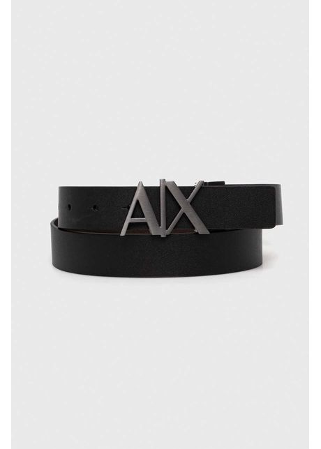 Armani exchange curea de piele cu doua fete barbati culoarea negru 951017 cc505
