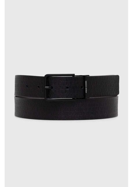 Armani exchange curea de piele cu doua fete barbati culoarea negru 951325 2f800