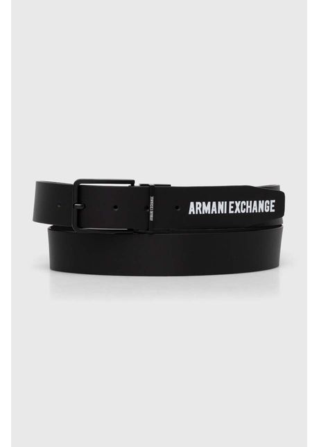 Armani exchange curea de piele cu doua fete barbati culoarea negru 951394 4r850