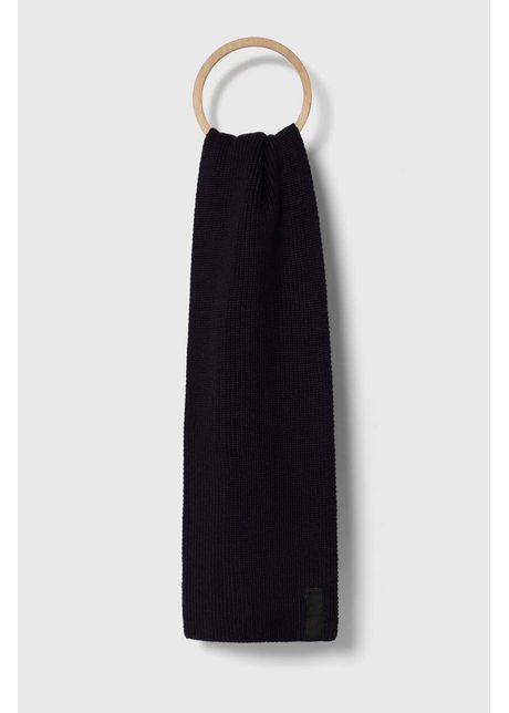 Armani exchange esarfa din amestec de lana culoarea albastru marin neted