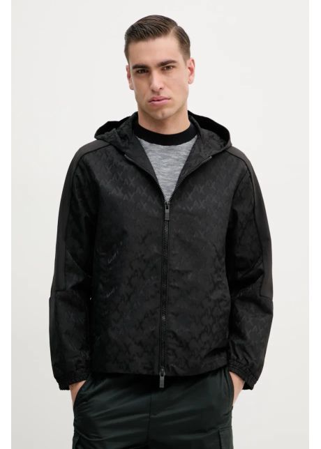 Armani exchange geaca culoarea negru de tranzitie 6dzbl1 zn5yz