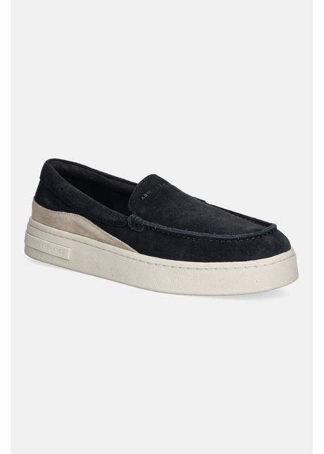 Armani exchange mocasini de piele b rba i culoarea bleumarin xuy011 xv868 u645