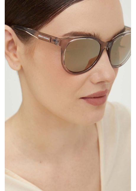 Armani exchange ochelari de soare femei culoarea bej 0ax4144su