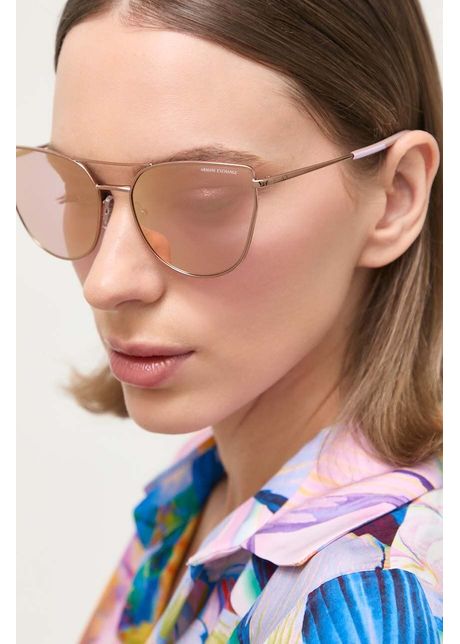 Armani exchange ochelari de soare femei culoarea bej