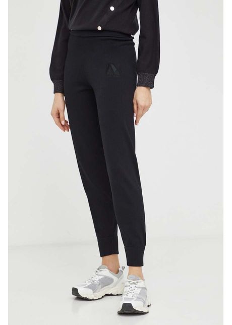 Armani exchange pantaloni de trening culoarea negru cu imprimeu