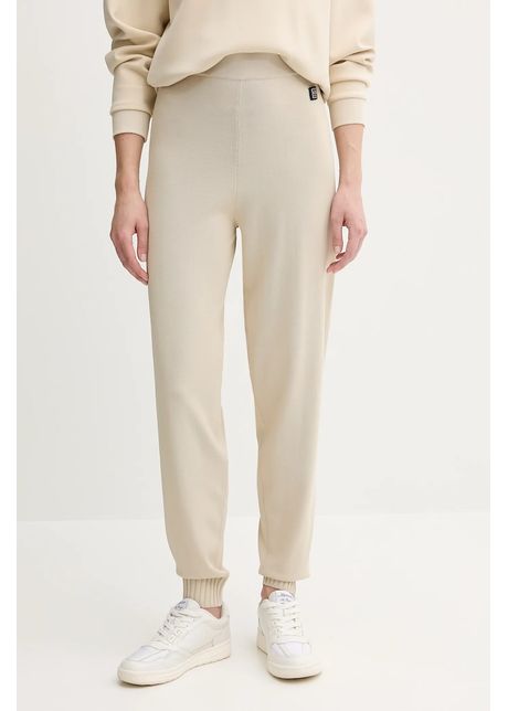 Armani exchange pantaloni de trening femei culoarea bej neted xw000120 af10352