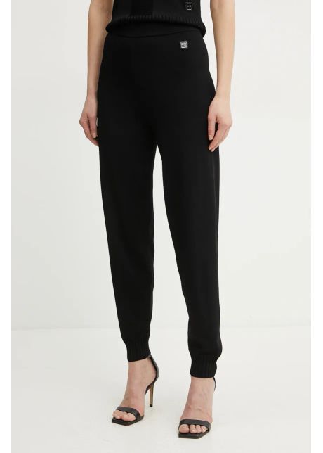 Armani exchange pantaloni de trening femei culoarea negru neted xw000120 af10352