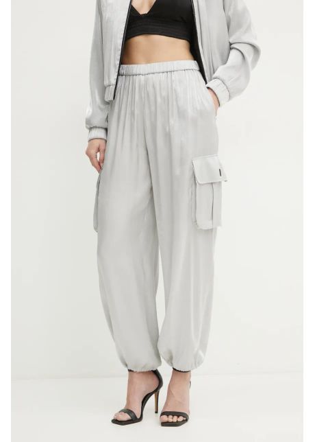 Armani exchange pantaloni femei culoarea gri high waist xw000139 af10839