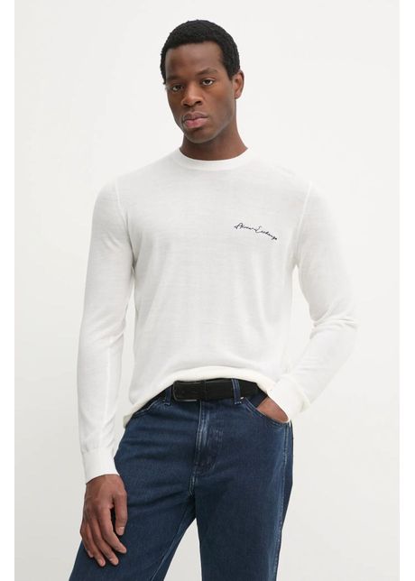 Armani exchange pulover de lana barbati culoarea bej light 8nzm5a zm1yz