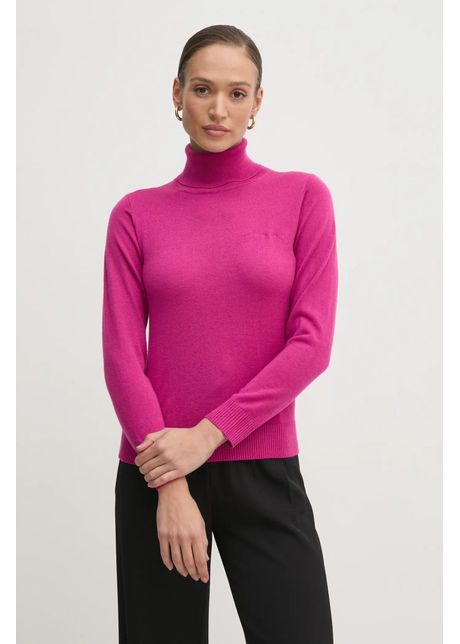 Armani exchange pulover de lana femei culoarea roz light cu guler 6dym1k yme3z