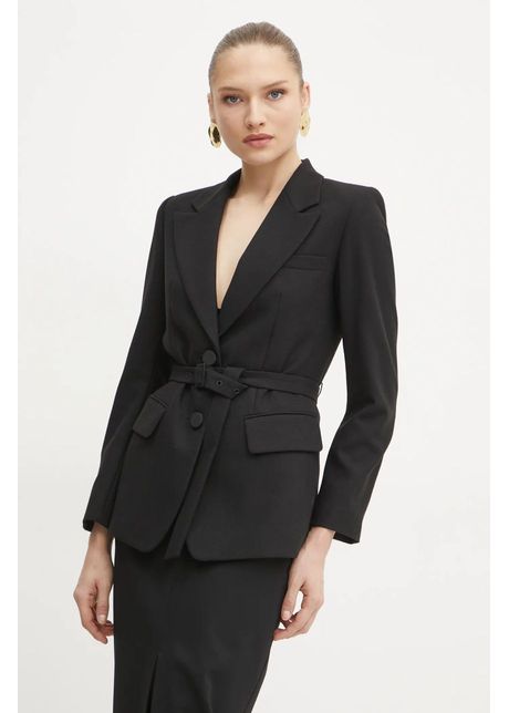 Armani exchange sacou din lana culoarea negru un singur rand de nasturi modelator 6dyg18 yn1xz