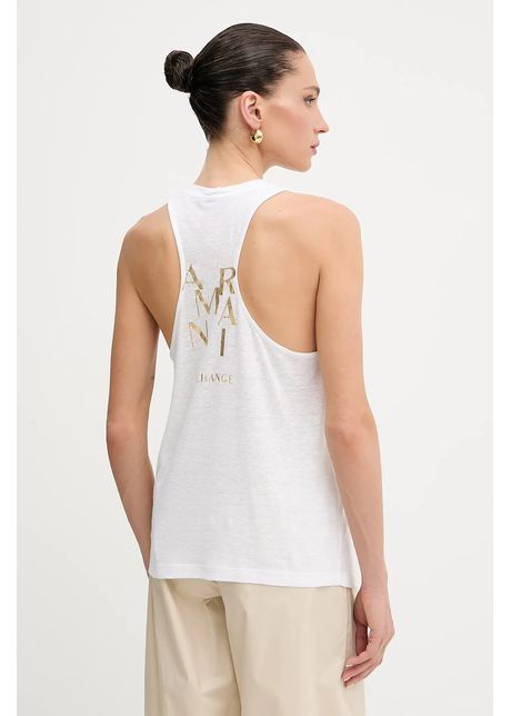 Armani Exchange top din amestec de in culoarea alb, XW000390 AF12899