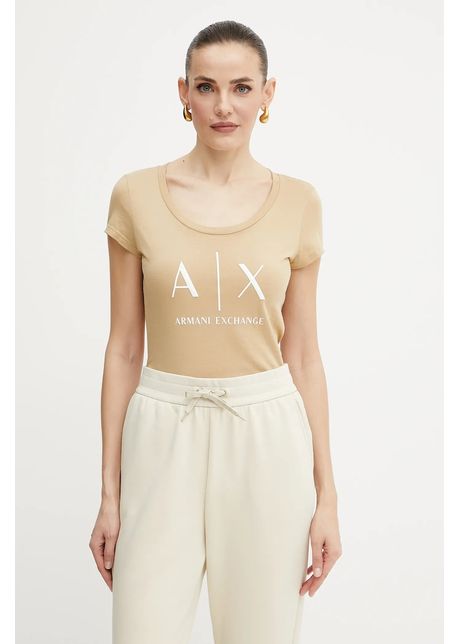 Armani exchange tricou din bumbac culoarea roz