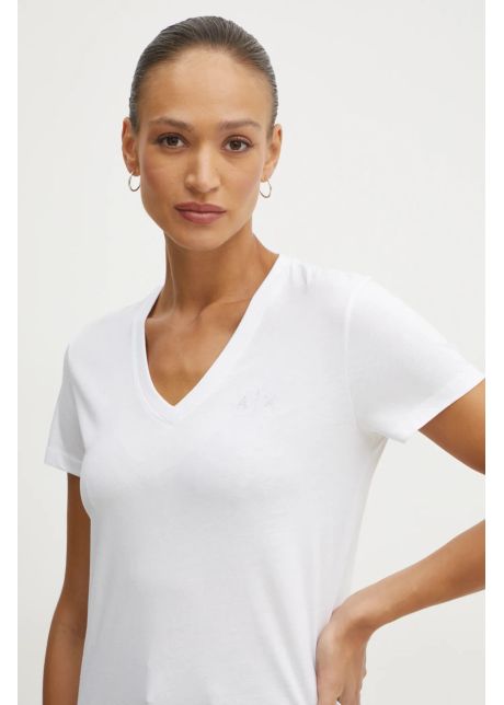 Armani exchange tricou din bumbac femei culoarea alb 6dyt37 yjdgz