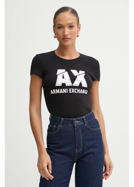 Armani exchange tricou femei culoarea negru 8nyt86 y8c7z