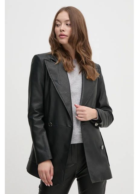 Artigli sacou culoarea negru cu doua randuri de nasturi neted acgi000227