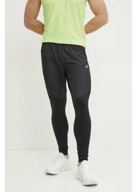 Asics pantaloni de alergare road culoarea negru neted 2011d097