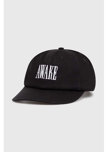 Awake ny apc de baseball din bumbac logo hat culoarea negru cu imprimeu sp24 ht004
