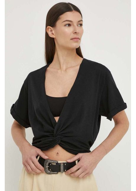 Ba sh tricou din bumbac denali femei culoarea negru 1e24dena