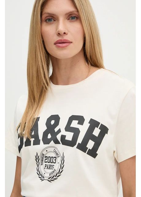 Ba sh tricou din bumbac femei culoarea bej 1h24ioni