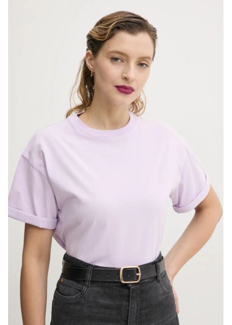 Ba sh tricou din bumbac rosie femei culoarea violet 1e25rosi