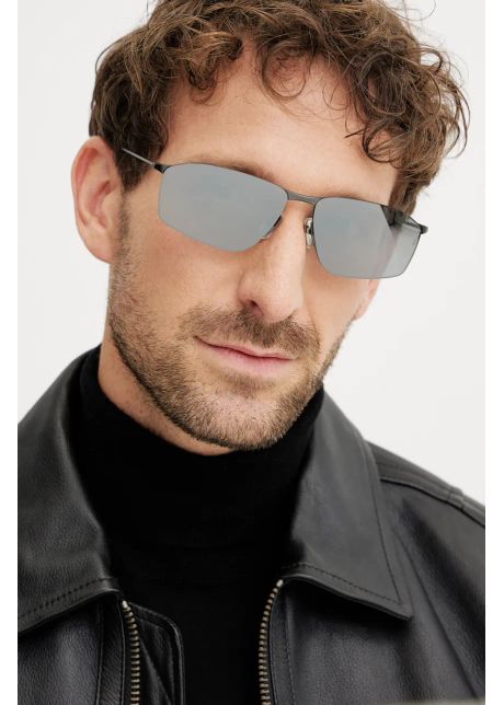 Balenciaga ochelari de soare barbati culoarea argintiu bb0413s