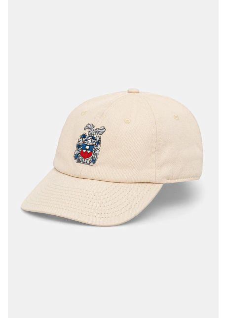 Bally apc de baseball din bumbac culoarea bej cu imprimeu mha02y