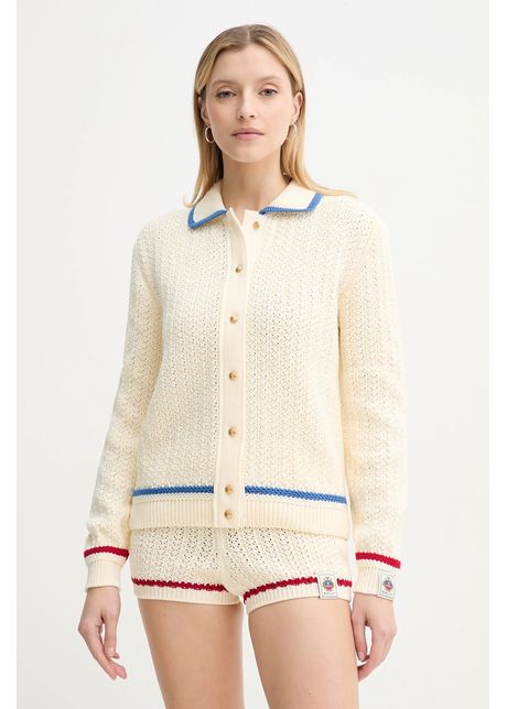 Bally cardigan din bumbac femei culoarea bej wkn09b