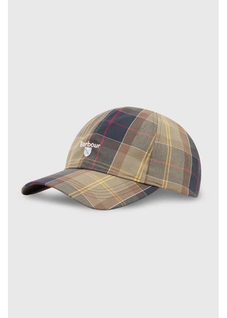 Barbour apc de baseball din bumbac tartan sports cap culoarea verde modelator mha0617