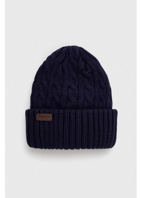 Barbour caciula culoarea albastru marin din tricot gros