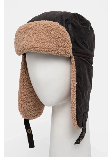 Barbour caciula din bumbac culoarea maro bumbac mha0710