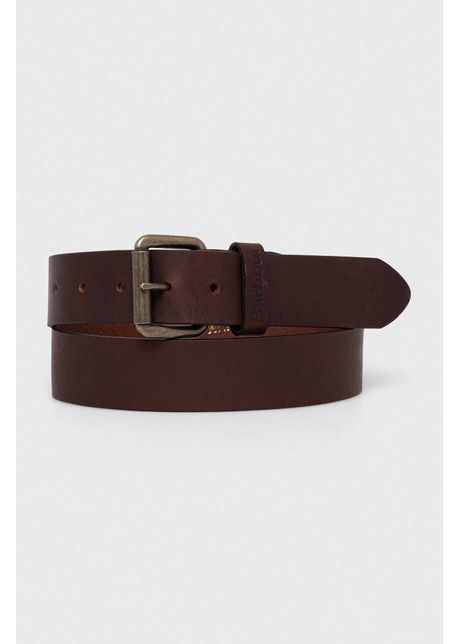 Barbour curea de piele barbati culoarea maro