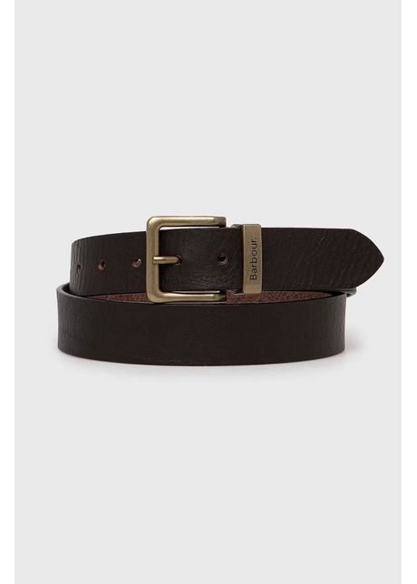 Barbour curea de piele barbati culoarea maro