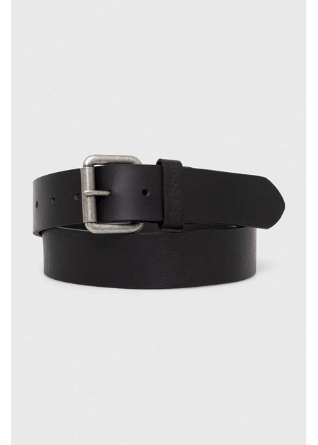 Barbour curea de piele barbati culoarea negru