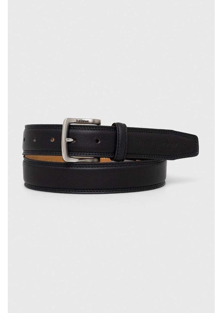 Barbour curea de piele barbati culoarea negru