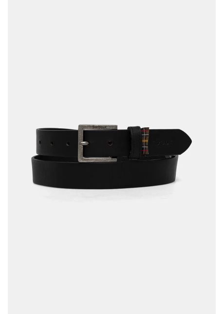 Barbour curea de piele barbati culoarea negru mac0350