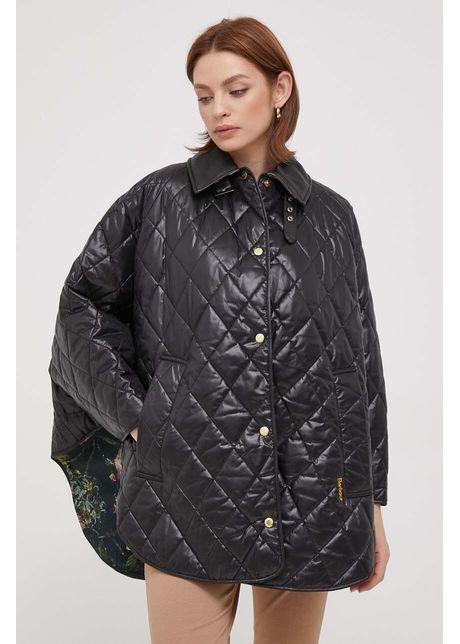 Barbour poncho tolsford femei culoarea negru de tranzitie oversize