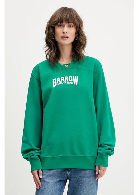 Barrow hanorac de bumbac culoarea verde, cu glugă, cu imprimeu, F5BWUASW042
