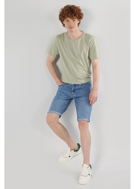 Bermude din denim cu 5 buzunare